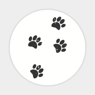 Distressed Dog Paw Tracks Magnet